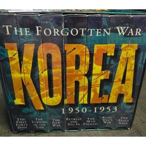 Korea 1950-1953 "The Forgotten War" 7 VHS Video‎ Box Set Marathon Music & Video
